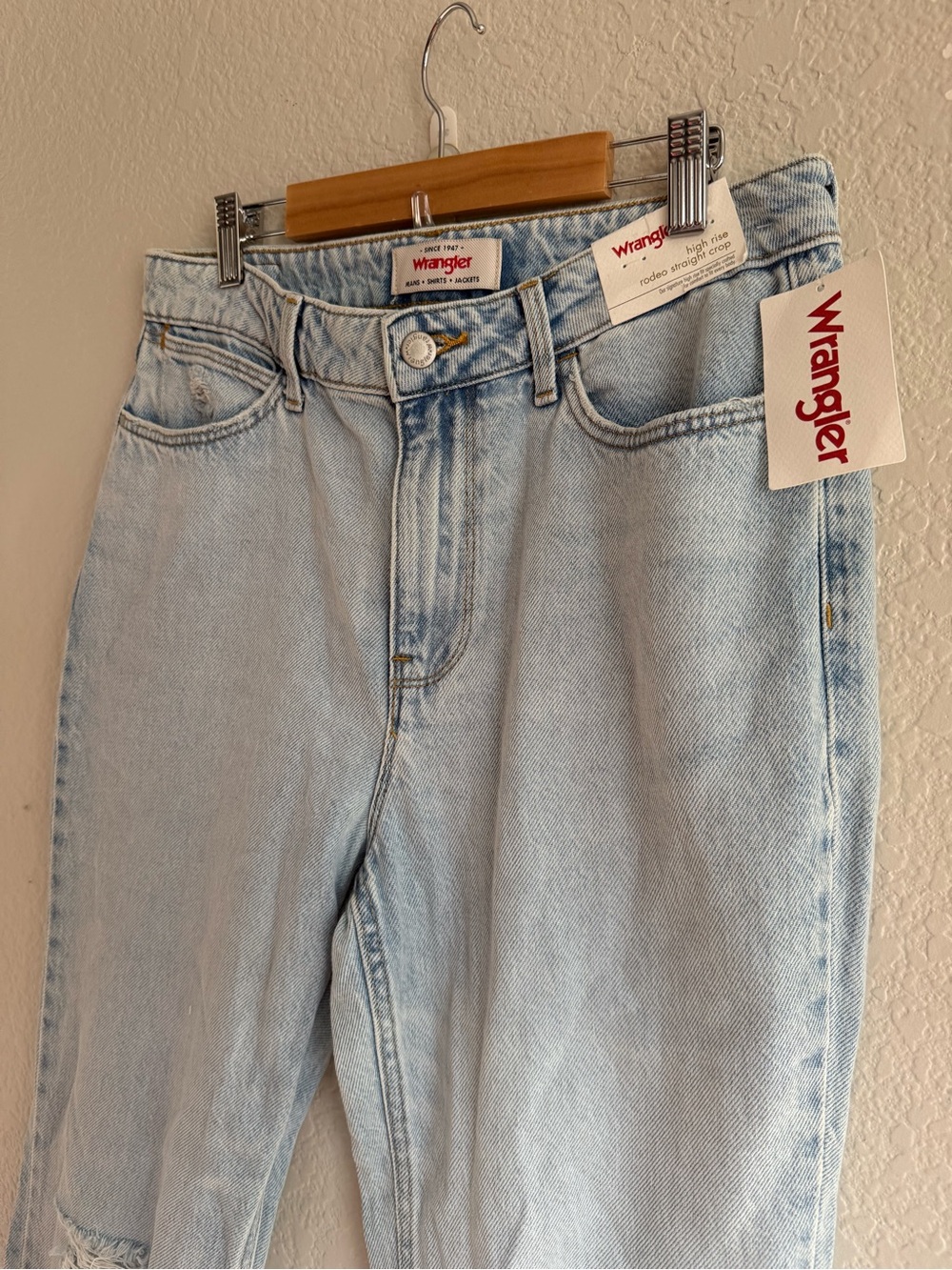 Wrangler High Rise Rodeo Straight Crop Jeans - Picture 4 of 7